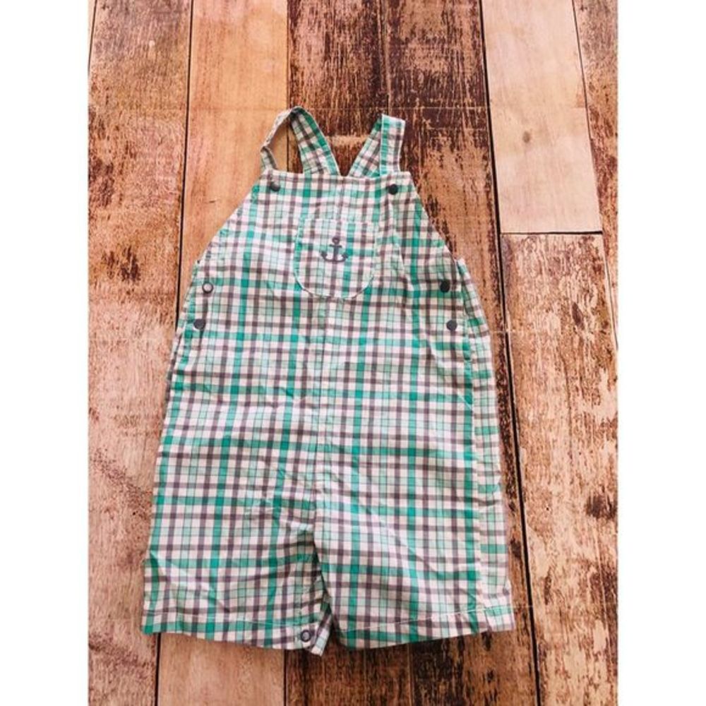 Just One You Carter's Plaid Romper‎ shorts